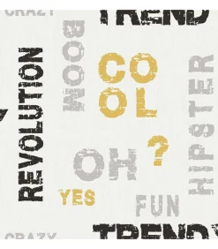 Noordwand Behang Friends & Coffee Words and Letters grijs en zwart