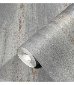 Sale Behang Topchic Stripes Effect metallic grijs Decoratie