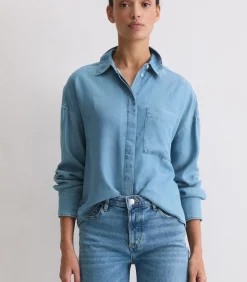 Normale spijkerblouse DAMES Overhemden & Blouses