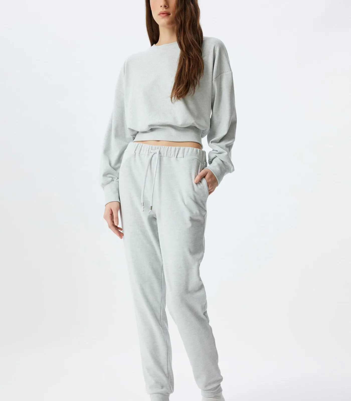 Clearance Normale taille Elastisch mouw Pyjama'S Gebreide Onderkleding DAMES Loungewear