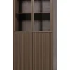 Discount Nova Lage Vitrinekast - Grenen - Truffel Bruin - 172x102x40 Meubels
