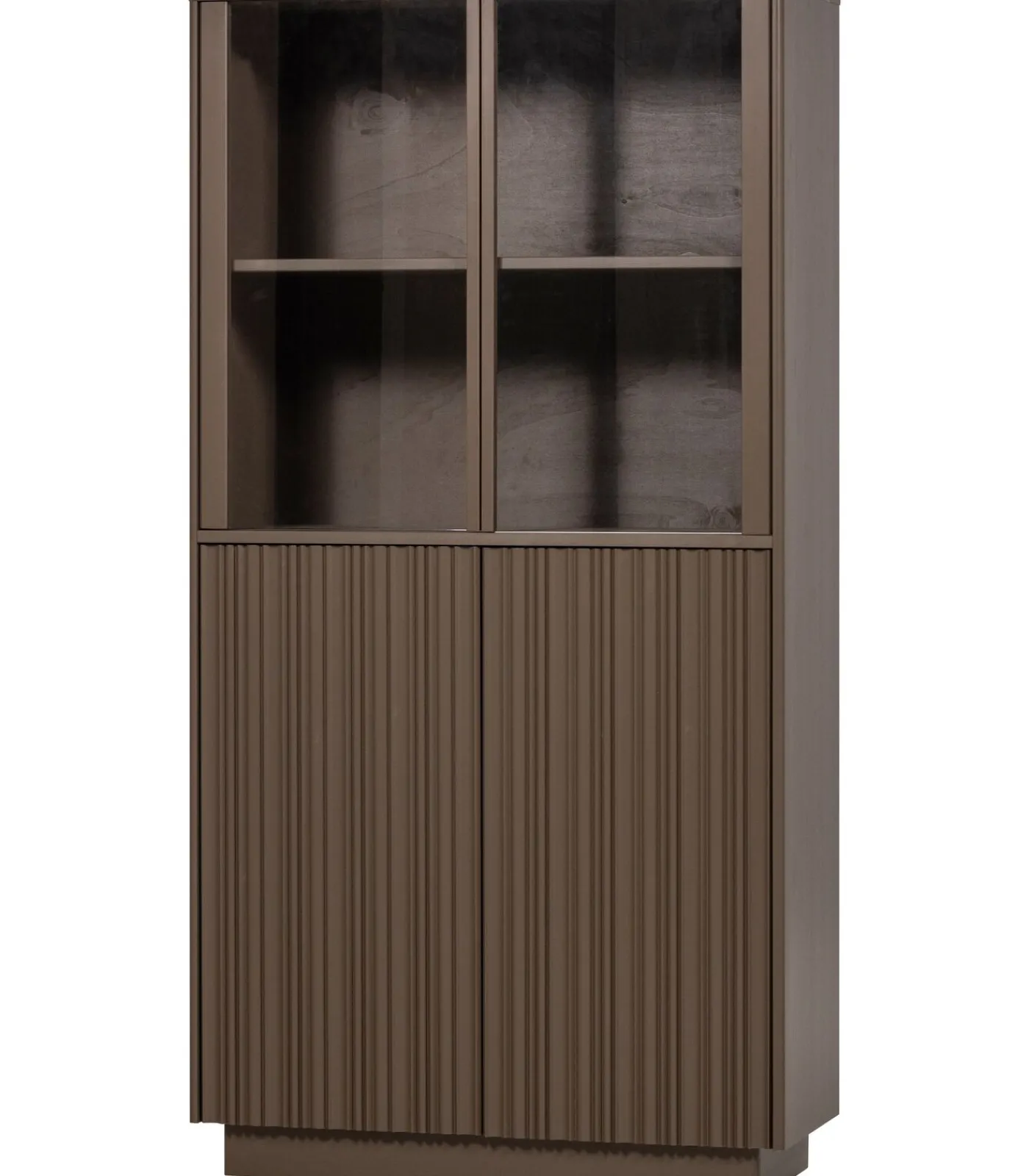 Discount Nova Lage Vitrinekast - Grenen - Truffel Bruin - 172x102x40 Meubels