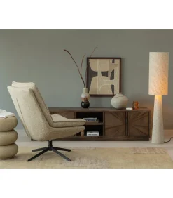 WOOOD Noven Handgeweven Vloerkleed - Wol - Zand - 170x240 cm