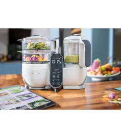 Kinderen BabyMoov Nutribaby Keuken Robot(+) Loft White + 3 babybols en 2 lepels GRATIS