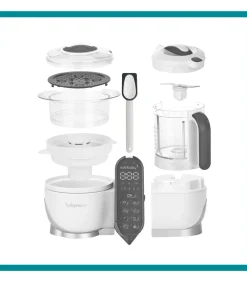 Kinderen BabyMoov Nutribaby Keuken Robot(+) Loft White + 3 babybols en 2 lepels GRATIS