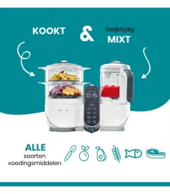 Kinderen BabyMoov Nutribaby Keuken Robot(+) Loft White + 3 babybols en 2 lepels GRATIS