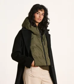 DAMES La Fée Maraboutée Omkeerbare capuchon zwart en kaki