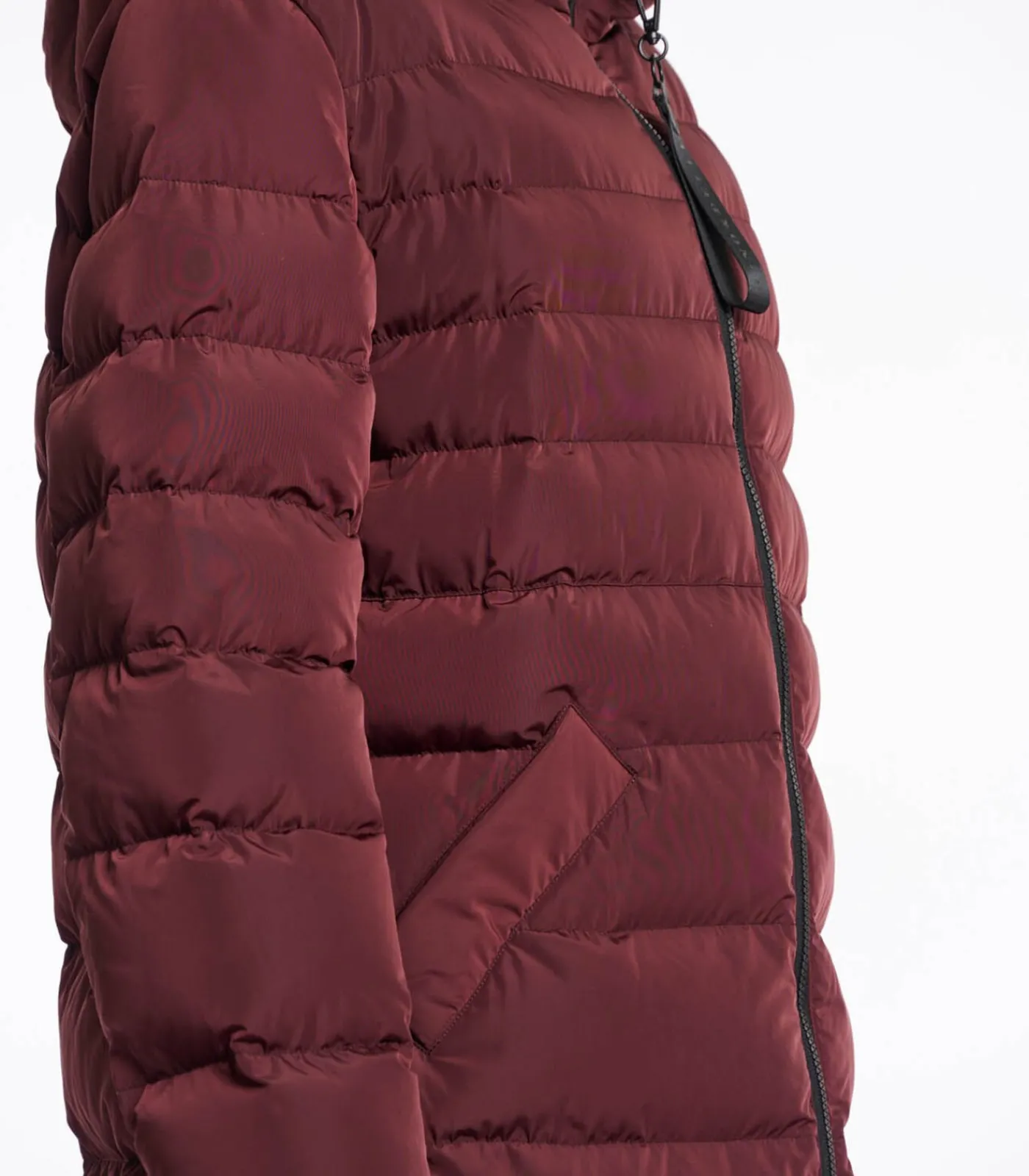 DAMES Rino&Pelle Omkeerbare lange jas met capuchon Chocoladeboon en oranje 34