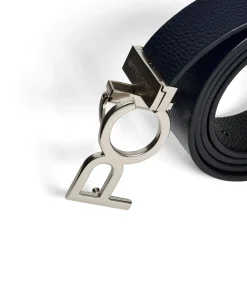 Heren Polo Club Omkeerbare riem ‘Bennet’ in marineblauw en zwart met gesp van PC