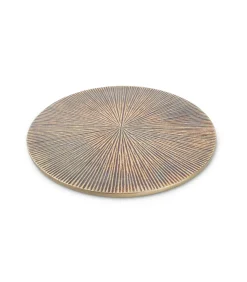 New Onderzetter 20cm geribbeld goud Charm - (x2) Keukenaccessoires