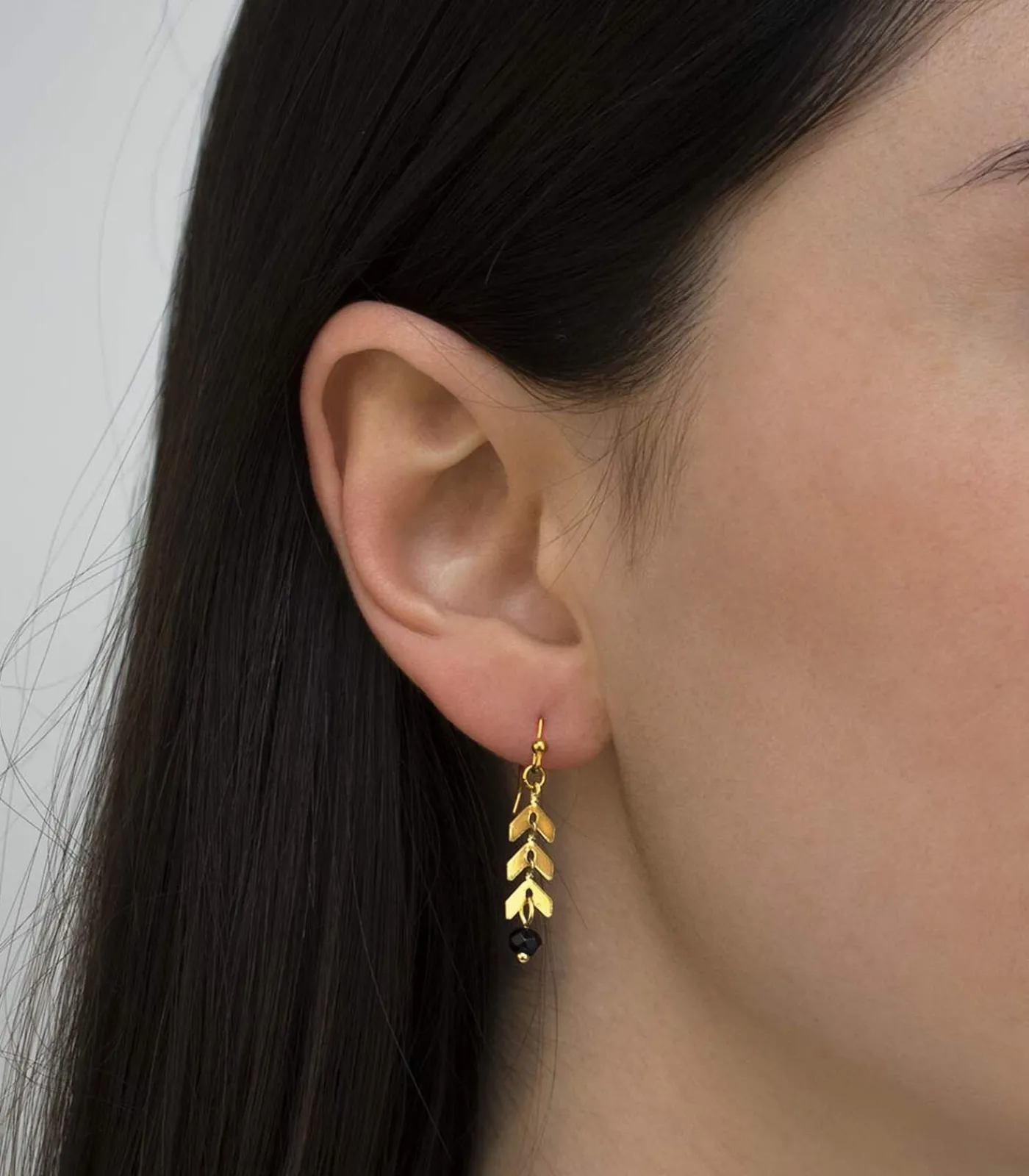 Oorbellen "Antia" Zwarte Agaat DAMES Oorbellen