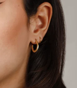 Discount Oorbellen Geel goud DAMES Oorbellen