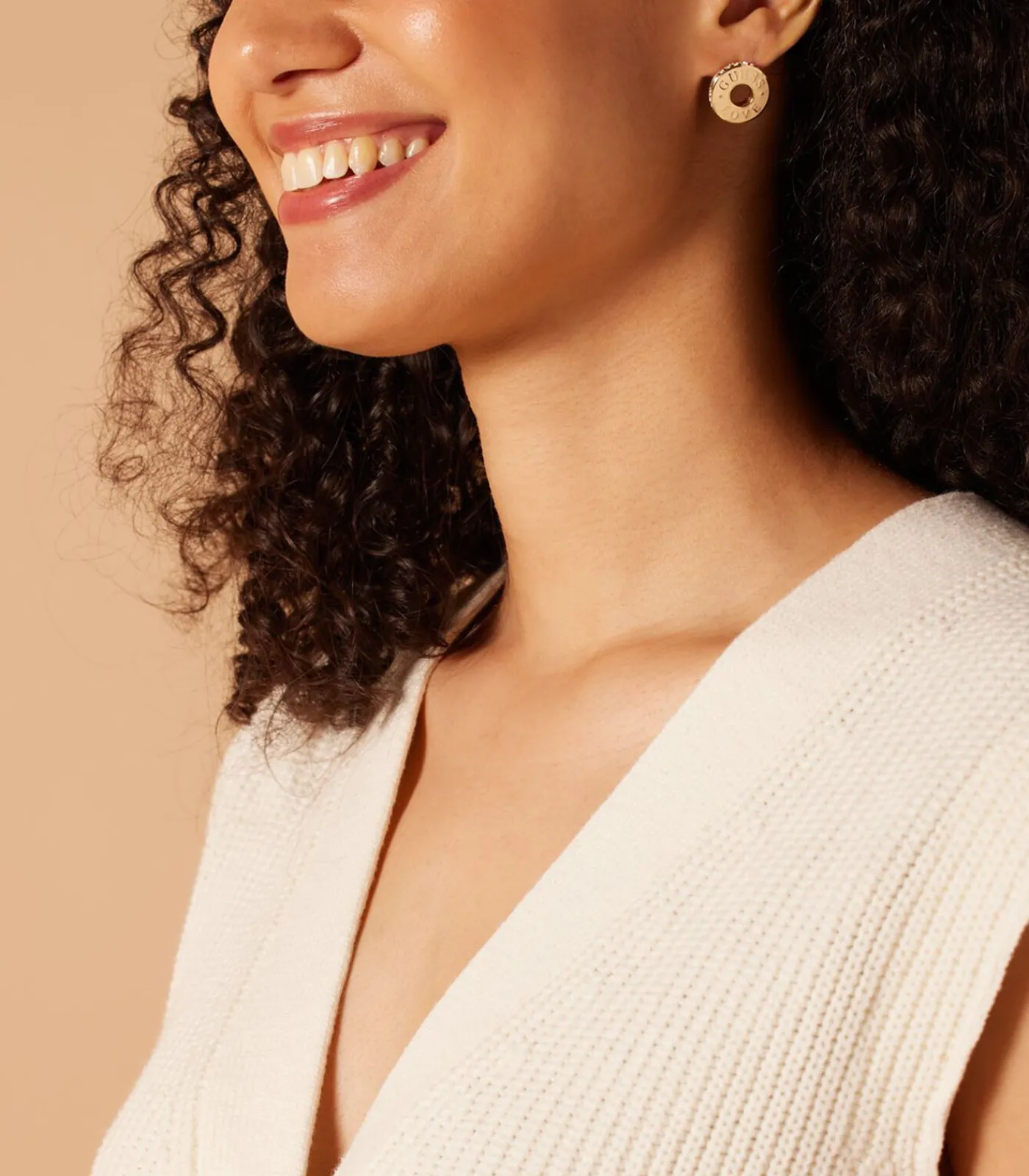 DAMES GUESS Oorbellen Staal - Goudkleurig