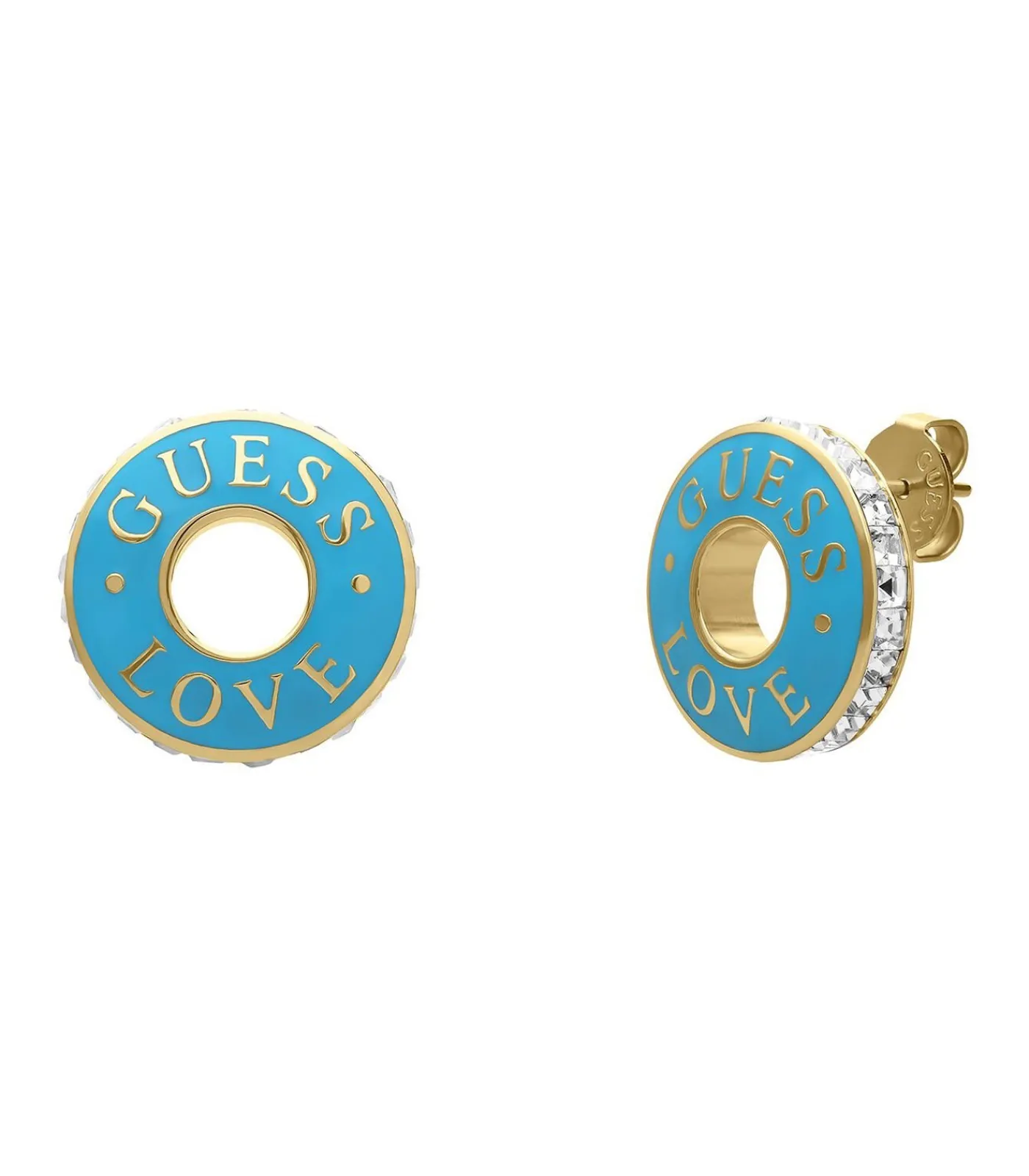 DAMES GUESS Oorbellen Staal - Goudkleurig