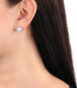 DAMES Amor Oorbellen voor dames, 925 Sterling zilver, zirkonia synth.