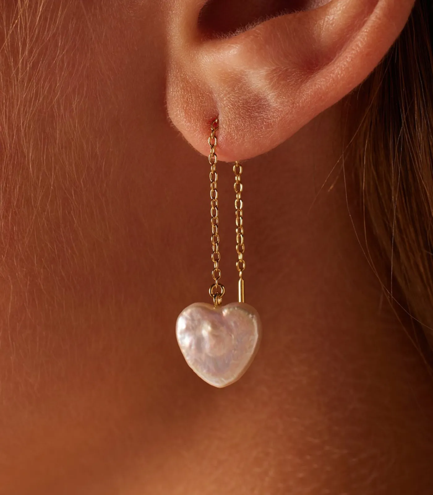 Hot Oorbellen Zilver - Hanger met hartjes DAMES Oorbellen