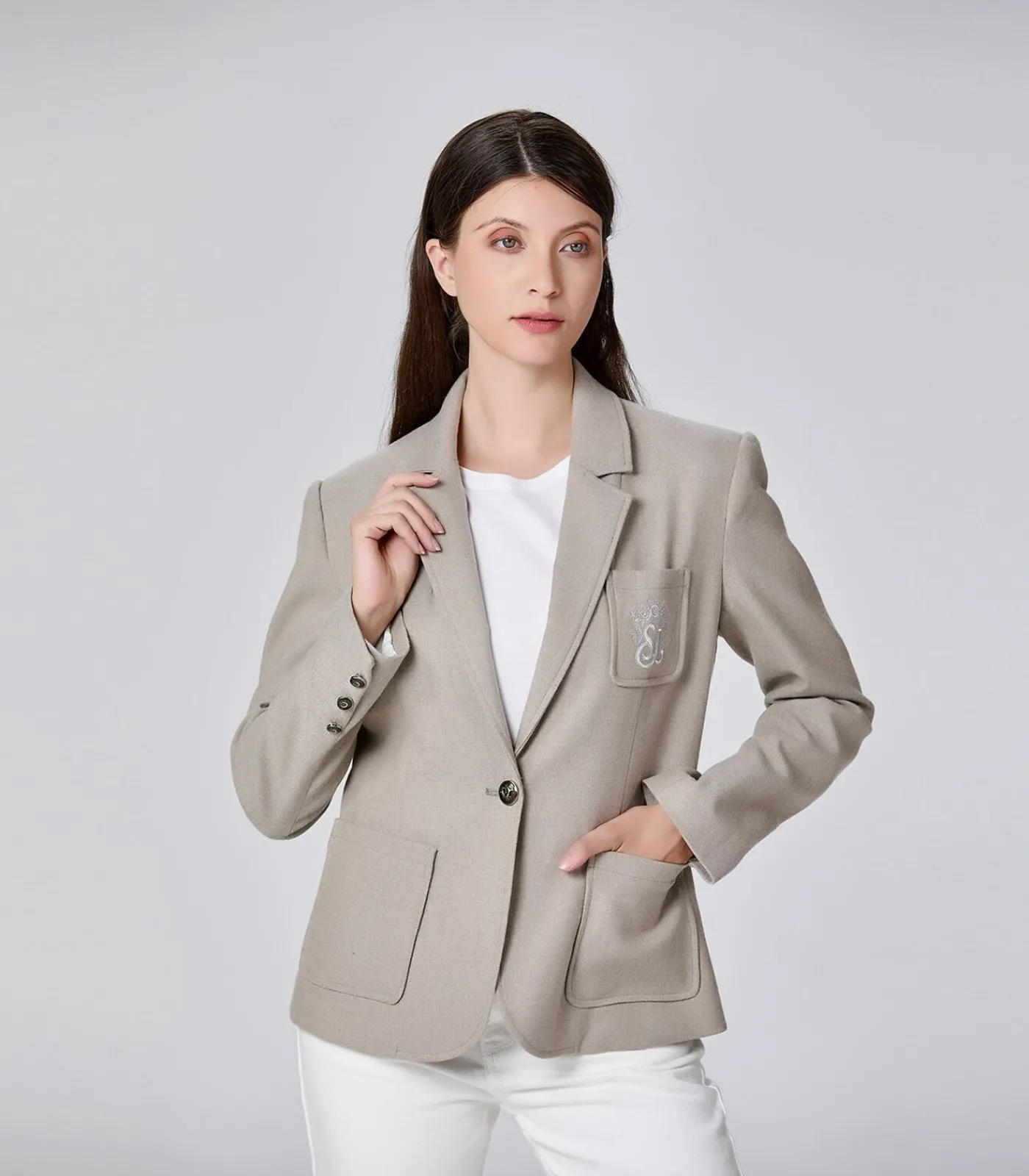 DAMES Smart & Joy Op maat gemaakt jasje met patch