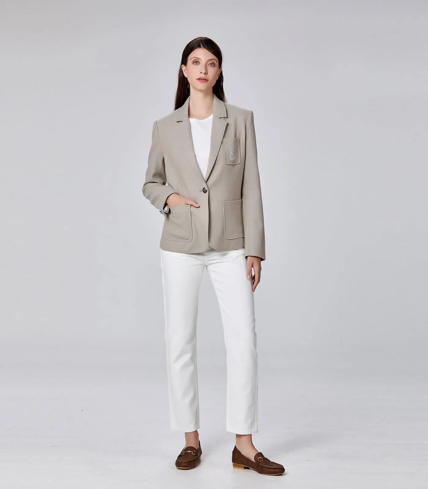 DAMES Smart & Joy Op maat gemaakt jasje met patch