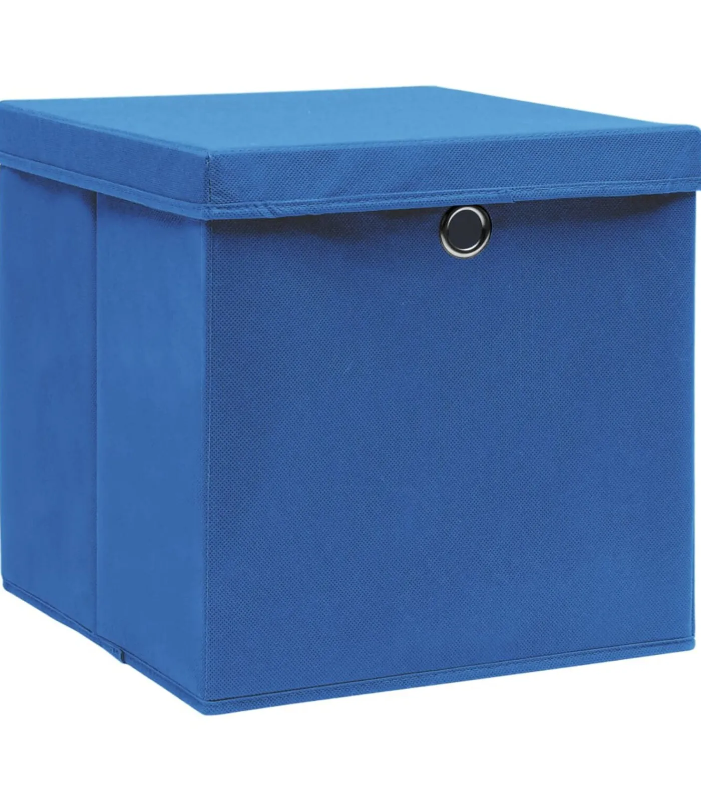 Sale Opbergboxen met deksel 4 st 32x32x32 cm stof blauw Organiseren