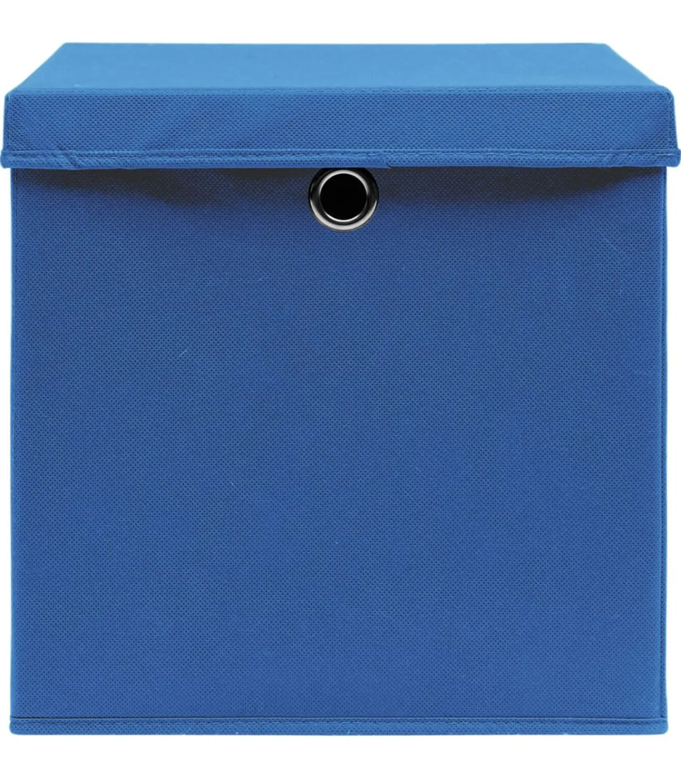Sale Opbergboxen met deksel 4 st 32x32x32 cm stof blauw Organiseren