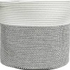vidaXL Opbergmand Ø 40x35 cm katoen grijs en wit