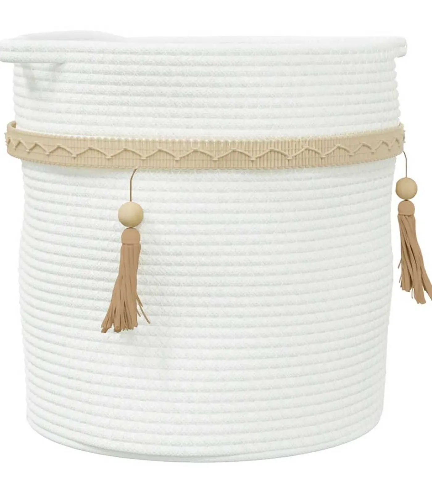 vidaXL Opbergmand Ø 38x36 cm katoen wit