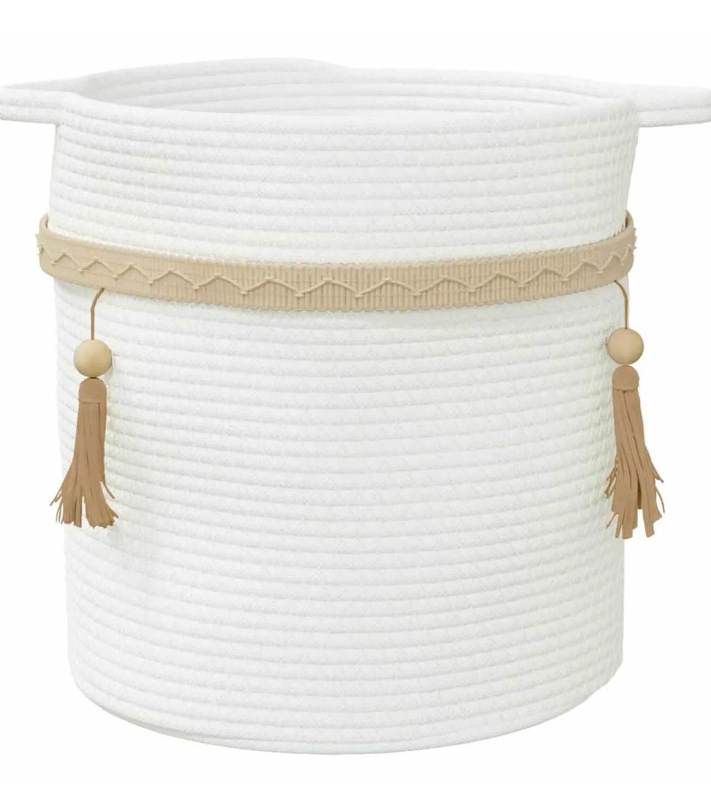 vidaXL Opbergmand Ø 38x36 cm katoen wit