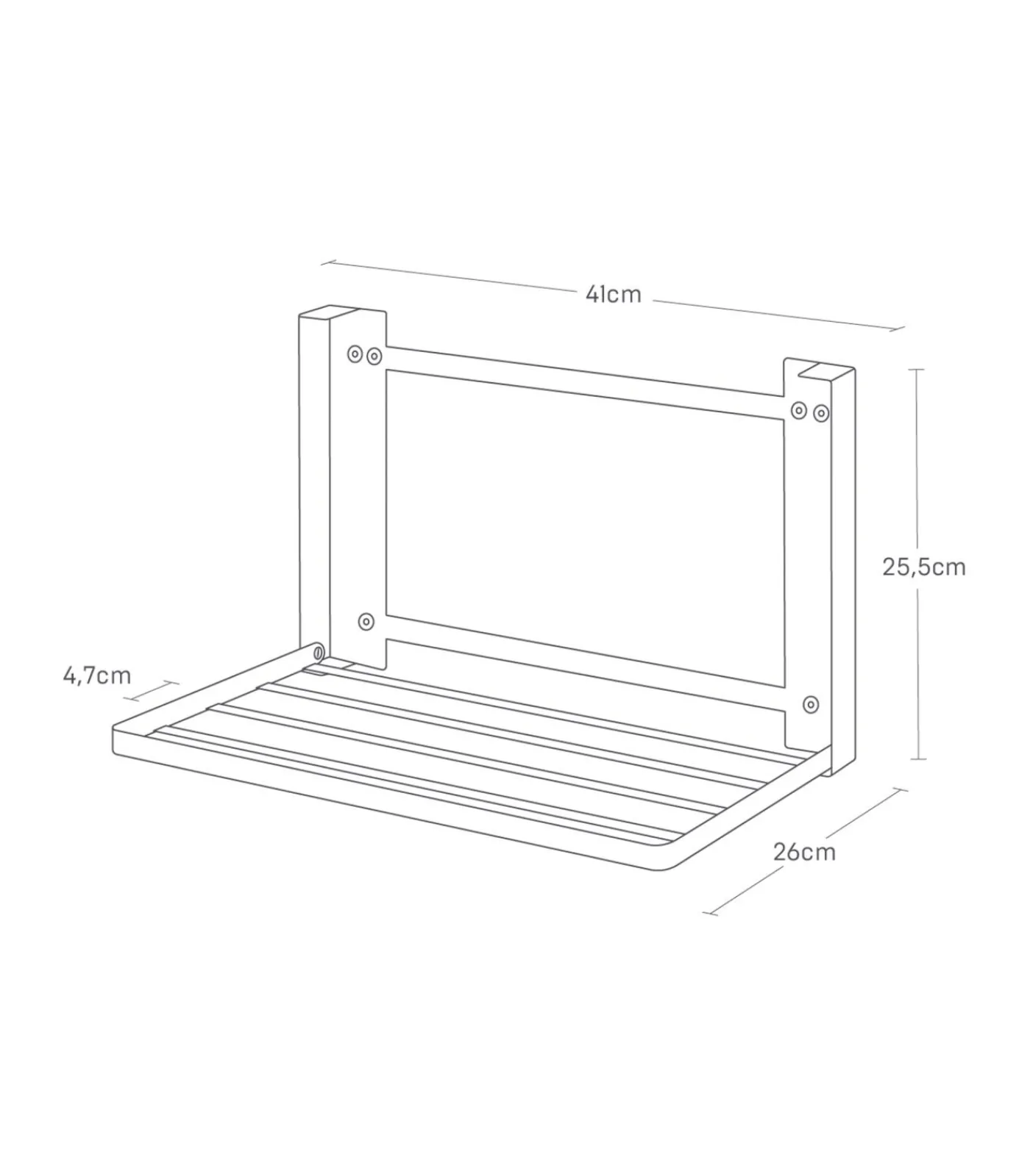 YAMAZAKI Opvouwbare Wandplank - Tower - Wit