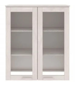 Opzetkast HAMAR 85x35x100 cm massief grenenhout wit Meubels