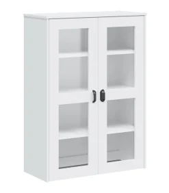 vidaXL Opzetkast VIKEN bewerkt hout wit