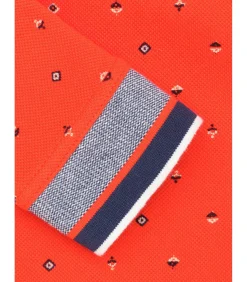 Kinderen J&JOY Oranje jongens poloshirt met micro bergpatroon met reflectie