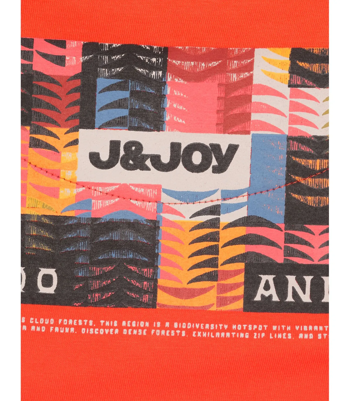 Sale Oranje T-shirt met lange mouwen voor jongens met Andes-print op de rug Kinderen T-Shirts & Polo's