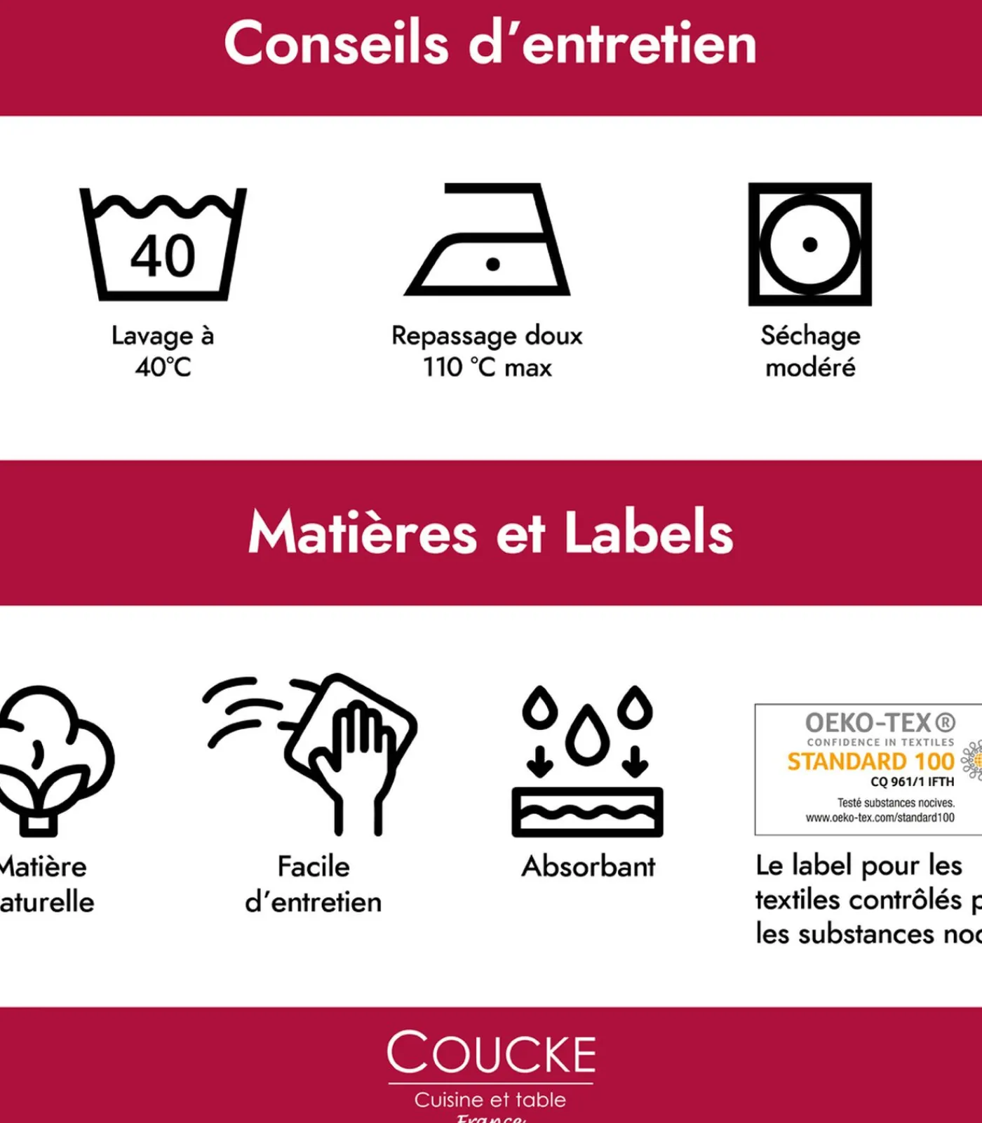 New Origins - Set van 2 katoenen theedoeken met print Keuken- & Tafellinnen