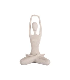 Present Time Ornament Stretched Lotus - Grijs - 14.5x12x23.5cm