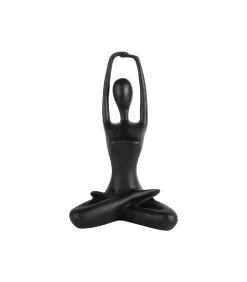 Present Time Ornament Stretched Lotus - Zwart - 14.5x12x23.5cm