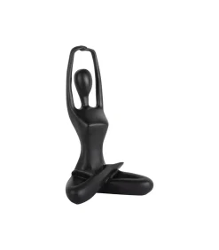 Present Time Ornament Stretched Lotus - Zwart - 14.5x12x23.5cm