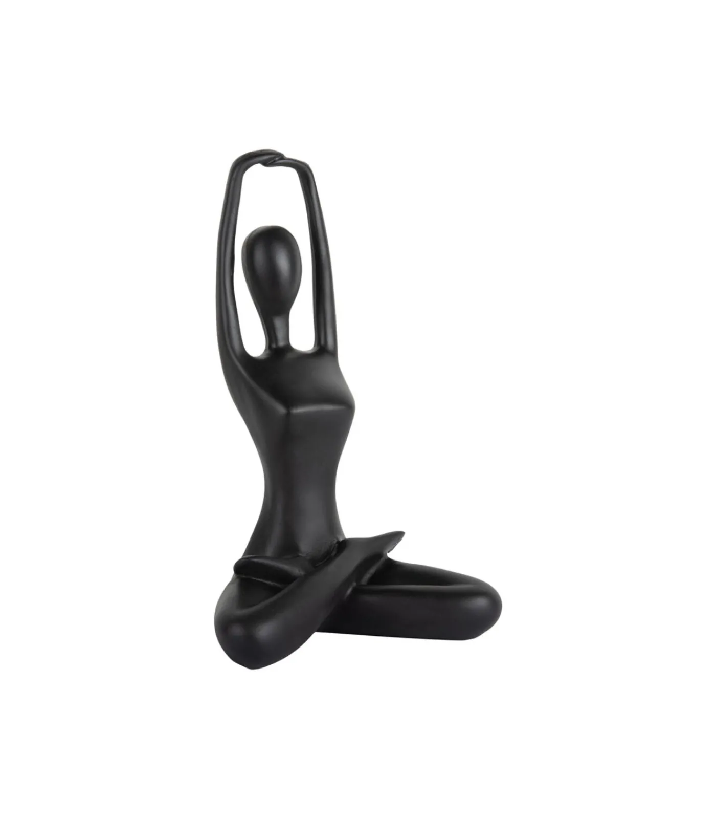 Present Time Ornament Stretched Lotus - Zwart - 14.5x12x23.5cm