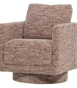 Discount Oska Draaifauteuil - Melange Stof - Bruin - 64x78x79 Zetels