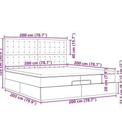 Sale Ottoman bed met matrassen en LED's 200x200cm fluweel roze Bedden