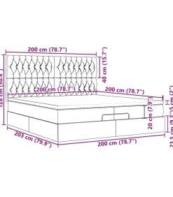 vidaXL Ottoman bed met matrassen 200x200cm fluweel roze