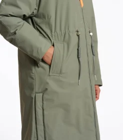 DAMES Rino&Pelle Outdoorjas met afneembare imitatiebontkraag Groen essen 42