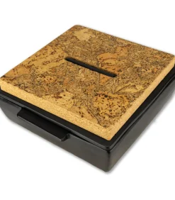 New Ovenschotel met deksel en kurk 27x24x10cm zwart Bakken