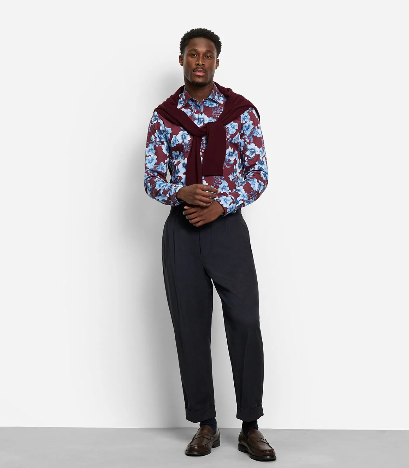 Heren OLYMP Overhemd Level 5 Designshirt Bordeaux