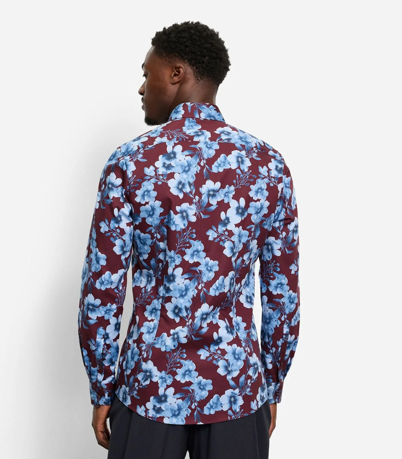 Heren OLYMP Overhemd Level 5 Designshirt Bordeaux