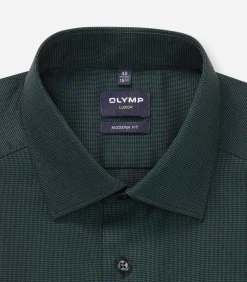 Sale Overhemd Luxor Modern Fit Donkergroen Heren Hemden