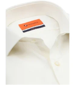 Heren Suitable Overhemd Extra Lange Mouwen Twill Ecru