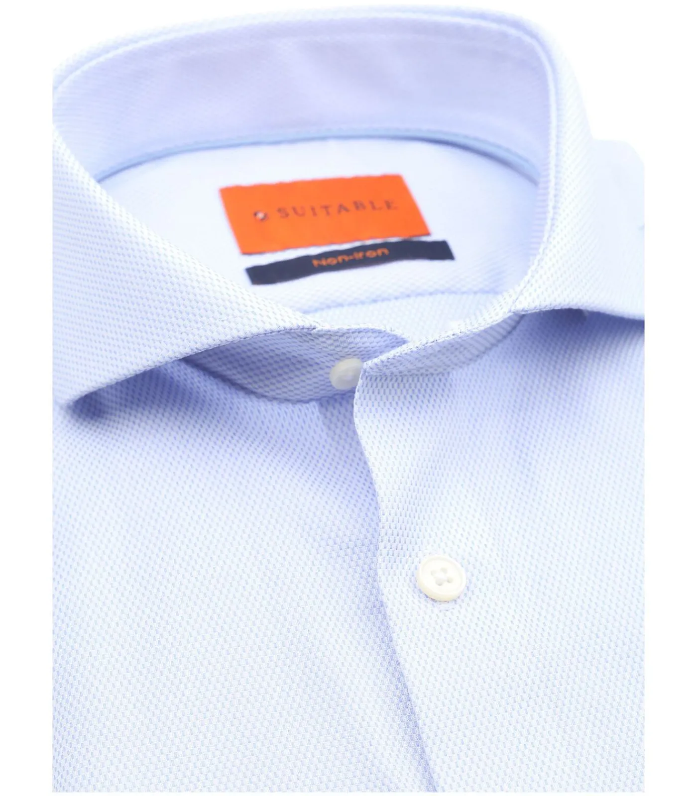 Discount Overhemd Jacquard Luxe Lichtblauw Heren Hemden