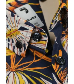 Kinderen J&JOY Overhemd met korte mouwen en bladerenprint