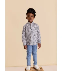 Clearance Overhemd met lange mouwen en bloemenprint Kinderen Hemden