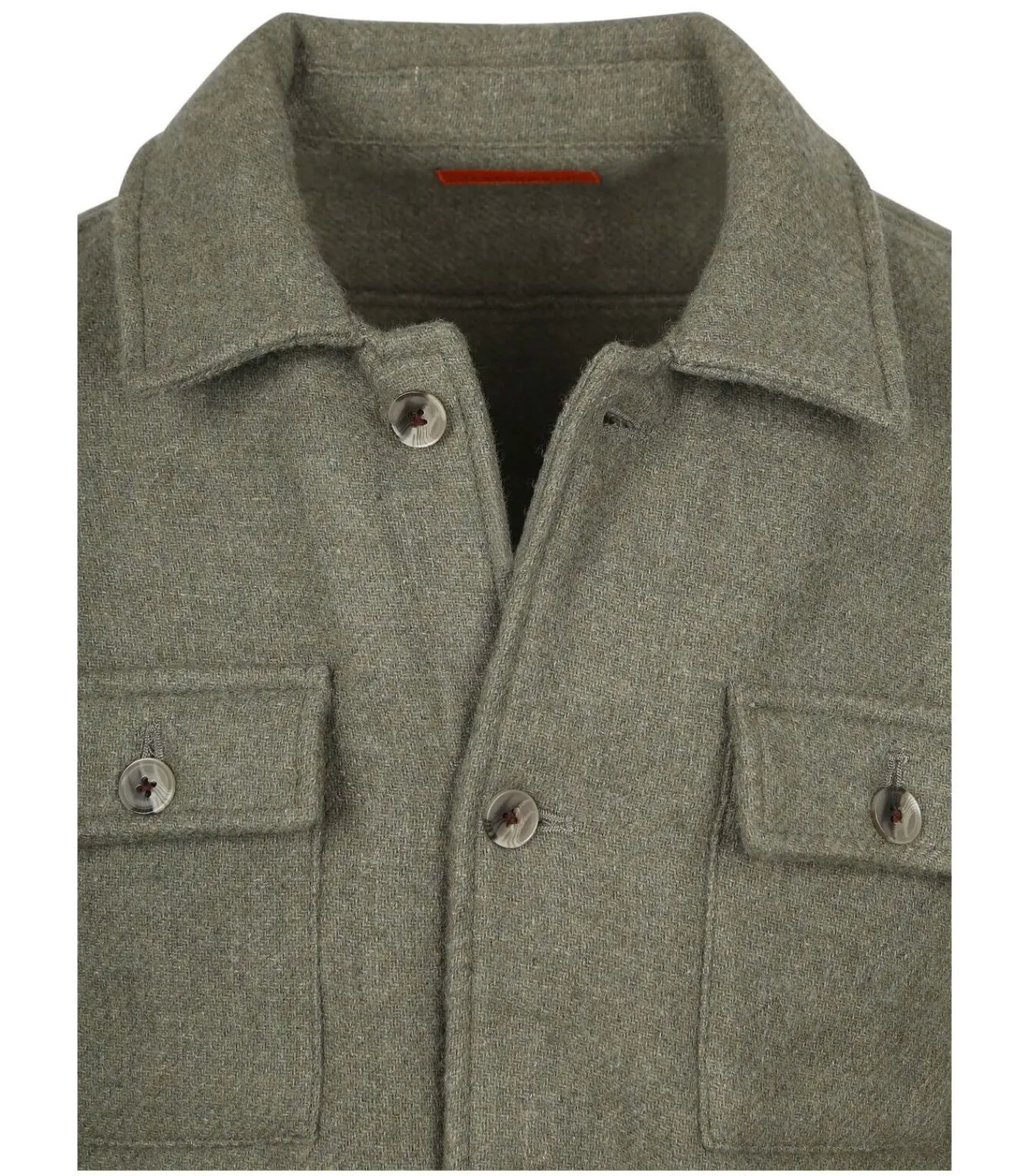 Outlet Overshirt Wool Blend Groen Heren Sportkledij